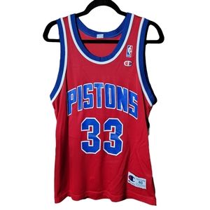 Grant Hill Champion Red Blue Jersey Size 40 Vintage